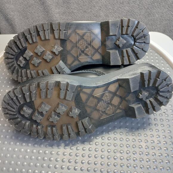 Dr. Martens 8053 Quad Platform Oxfords • Unisex Leather Chunky 5-Eye Shoes Black - Picture 9 of 10